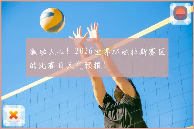 激动人心!2026世界杯达拉斯赛区的比赛日天气预报!